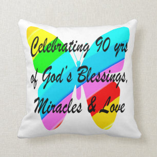 90TH BIRTHDAY BLESSING THROW PILLOW