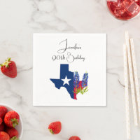 90th Birthday Bluebonnets Texas Ninetieth Floral
