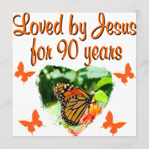 90TH BIRTHDAY BUTTERFLY CARD
