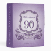 90th Birthday Celebration Framed Guest Book Mini B