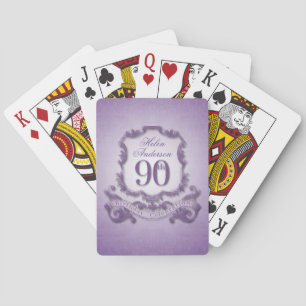90th Birthday Celebration Personalized Playing Cards