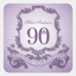 90th Birthday Celebration Personalized Stickers