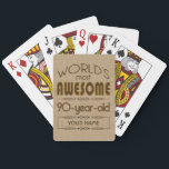 90th Birthday Celebration World Best Fabulous Playing Cards<br><div class="desc">Celebrate the milestone birthday of your favourite senior citizen with this fun gift reminding them of how fabulous they are. Customize with names,  initials or other text.</div>