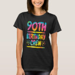 90th Birthday Crew Family, 90th Birthday Party Fri T-Shirt<br><div class="desc">90th Birthday Crew Family,  90th Birthday Party Friends Group.</div>