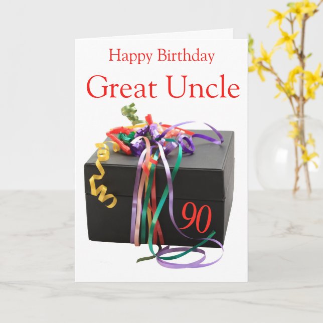 90th Birthday Customizable Card (Yellow Flower)