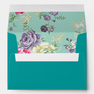 90th Birthday Floral Rose Personal Invitation Envelope