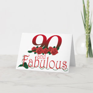 90th birthday flower card