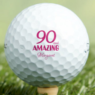 90th Birthday for Grandma - Amazing Pink 90 Years Golf Balls