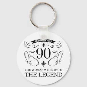 90th Birthday For Women Keychain