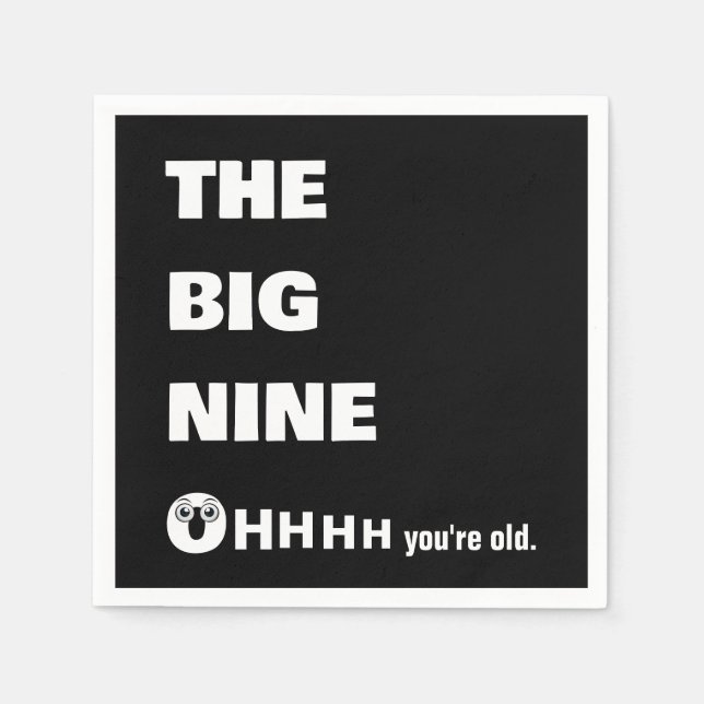 90th Birthday Getting Old Humour  Napkin (Front)