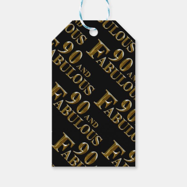 90th Birthday  Gift Tags (Front)