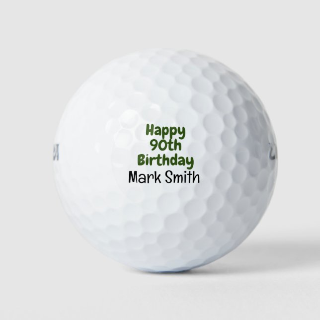 90th Birthday  Golf Balls (Front)