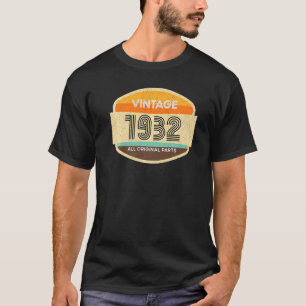 90th Birthday Graphic Tees Vintage 1932 All Origin