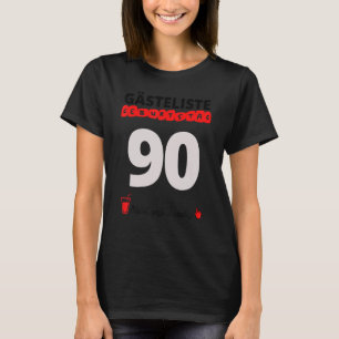 90th Birthday Guest List Signature Guest Book 90 Y T-Shirt