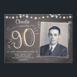 90th Birthday Invitation Vintage Ninety Birthday<br><div class="desc">♥ A perfect way to invite your guests to this special birthday party!</div>