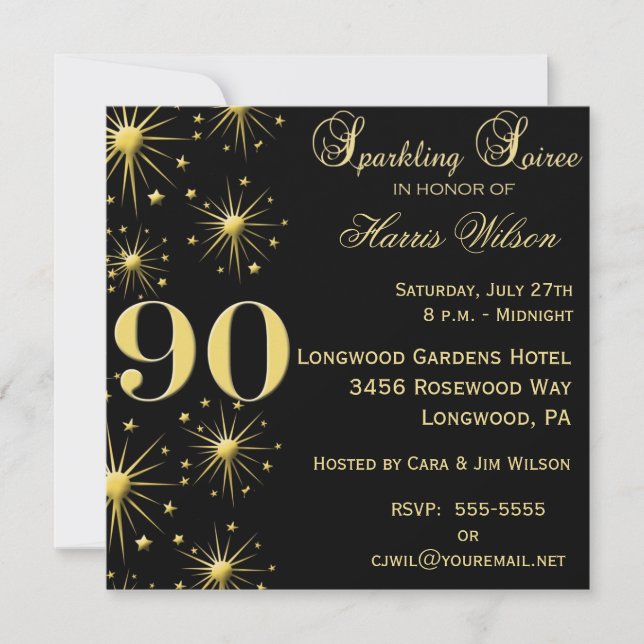 90th Birthday Invitations (Front)