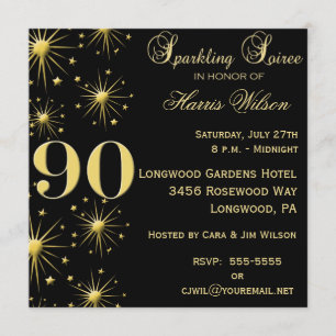 90th Birthday Invitations
