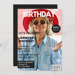 90th birthday invitations for her Magazine Cover