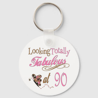 90th Birthday Keychain