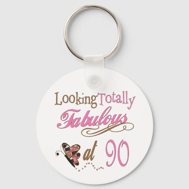 90th Birthday Keychain (Front)