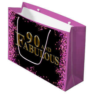 90th Birthday  Large Gift Bag