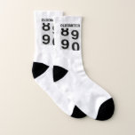 90th Birthday Oldometer Socks<br><div class="desc">Happy 90th Birthday!! The Oldometer 89 to 90 is a perfect gift for the birthday kid!</div>