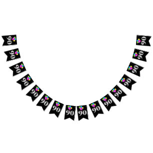 90th birthday party balloons bunting flags