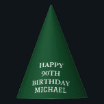 90th Birthday Party Celebration Green Adult Party Hat<br><div class="desc">Green,  modern,  celebration,  90th Birthday party hats.</div>