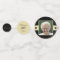 90th Birthday Party confetti with Photo in Black