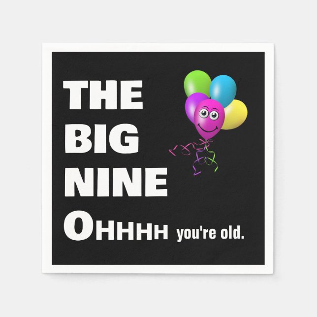90th Birthday Party Getting Old Humour  Napkin (Front)