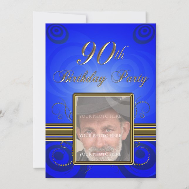 90th Birthday party Invitation (Front)