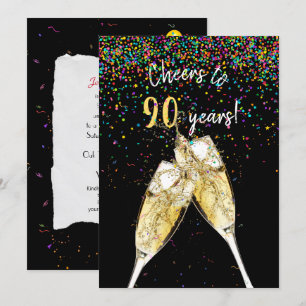 90th Birthday party Invitation