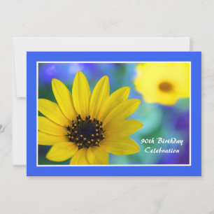 90th Birthday Party Invitation Sunflower