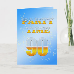 90th birthday party invitation with lots of beer