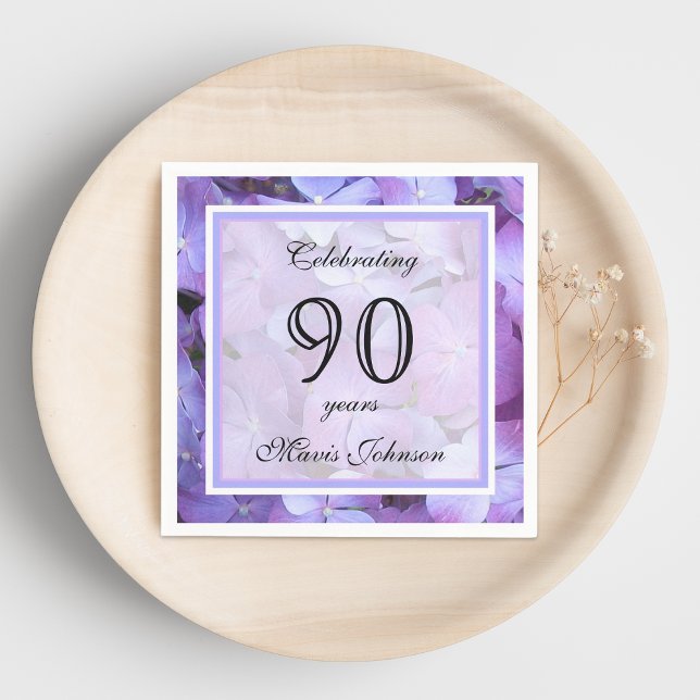 90th Birthday Party Paper Napkins (Creator Uploaded)