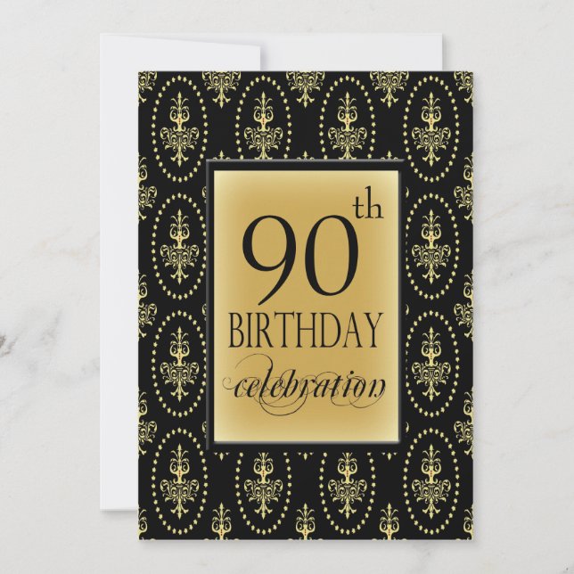 90th Birthday Party Personalized Invitation (Front)
