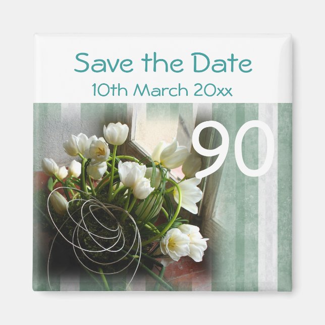 90th birthday party Save the Date Magnet (Front)