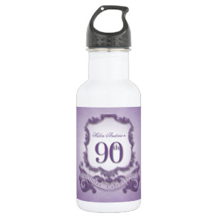 90th Birthday Personalized water bottle 3