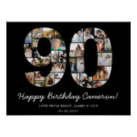 90th Birthday Photo Collage | 90th Birthday Gift