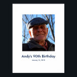 90th Birthday photo custom Sign In Party Board 90<br><div class="desc">90th Birthday photo custom Sign In Party Board. Customize with your own photo and have guest write a personal message. Great birthday memento. Thank you for looking at Happy Foods Design!</div>