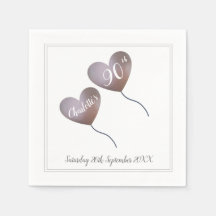 90th birthday pink heart balloon