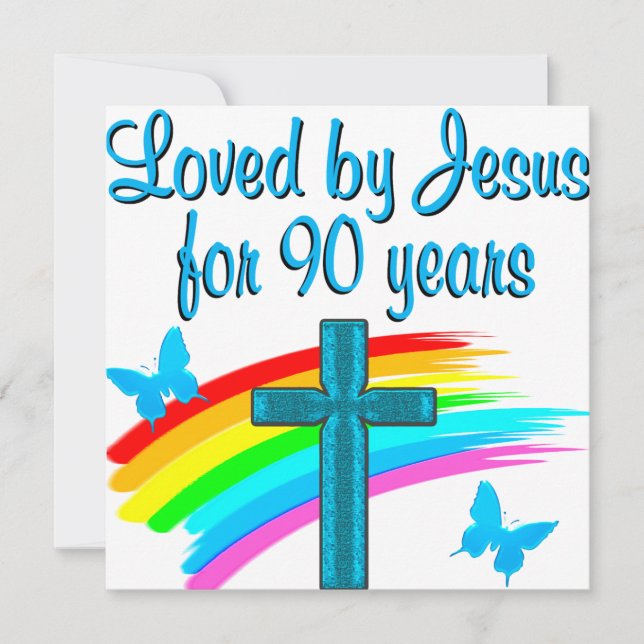 90TH BIRTHDAY PRAYER CARD (Front)