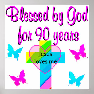 90TH BIRTHDAY PRAYER POSTER