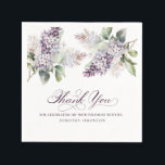 90th Birthday Purple Lilac Spring Flower Cocktail Napkin<br><div class="desc">Soft watercolor purple lilacs create pretty springtime 90th birthday cocktail napkins. The calligraphy adds an elegant touch. This item is part of the Purple Spring Lilac Flower collection. It lets you choose a theme and then easily create a unique invitation suite, welcome signs and party decorations. With these DIY templates...</div>