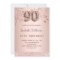 90th birthday rose gold pink stars