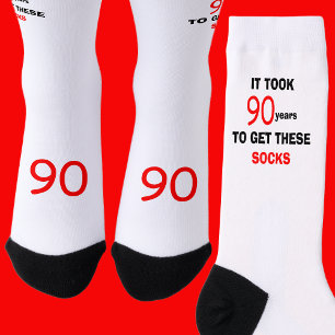 90th Birthday Socks Men Funny