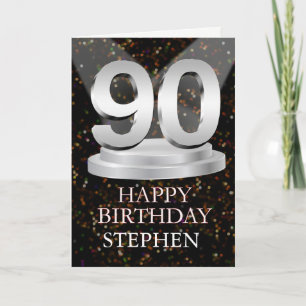 90th Birthday Spotlights Add A Name Card