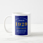 90th Birthday Standards Born 1929 Add Your Name Coffee Mug<br><div class="desc">Easily customize the text to the front and the interior of this birthday coffee mug using the template provided. Part of the setting standards range of designs.</div>