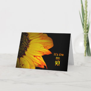 90th Birthday Sunflower Card