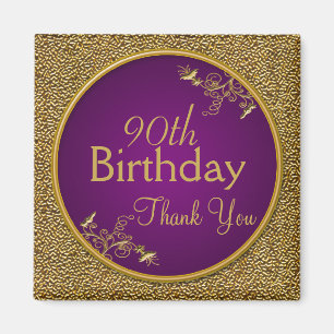90th Birthday Thank You Magnet Gift